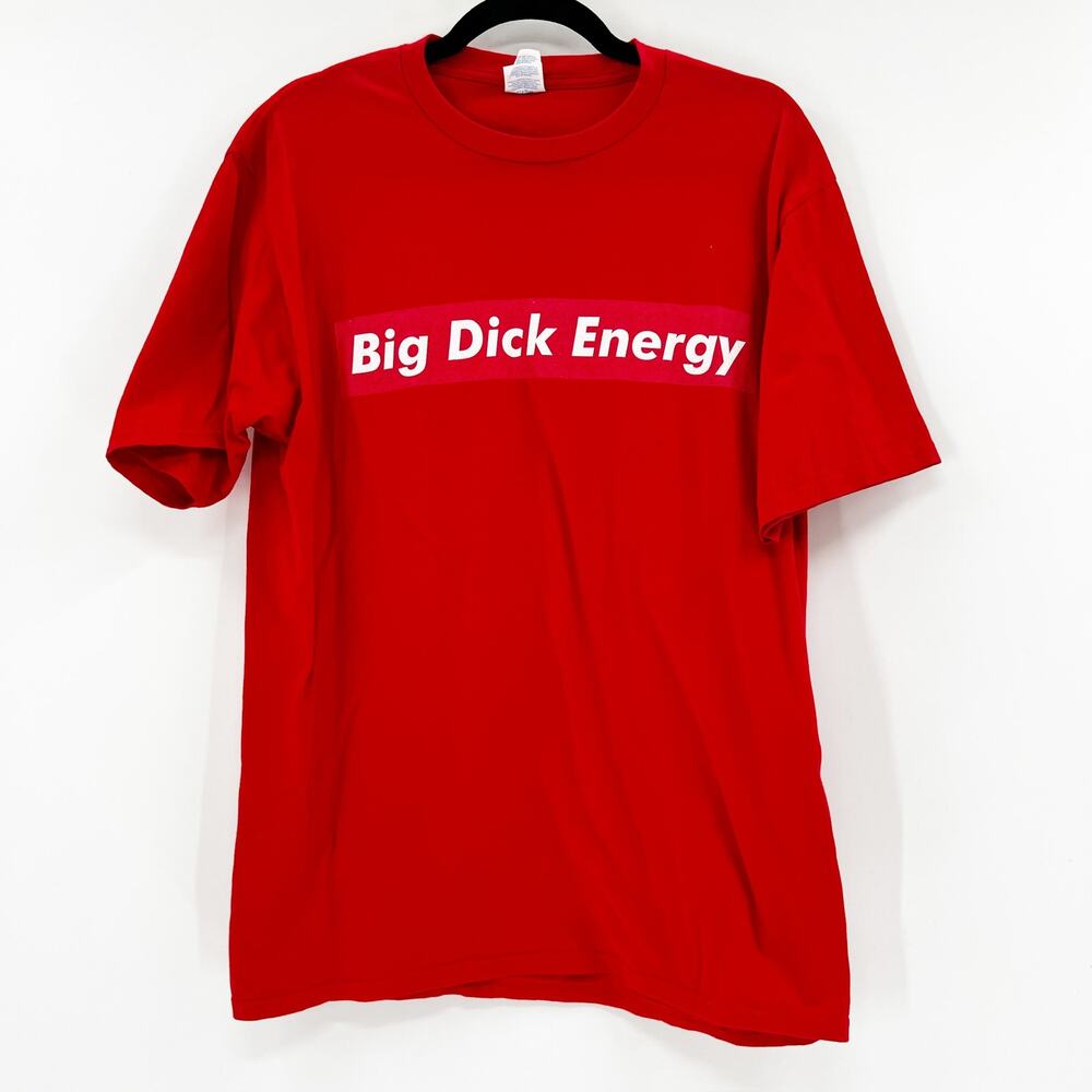 Urban Outfitters Men's Red Big Dick Energy Tee T Shirt Top Size L